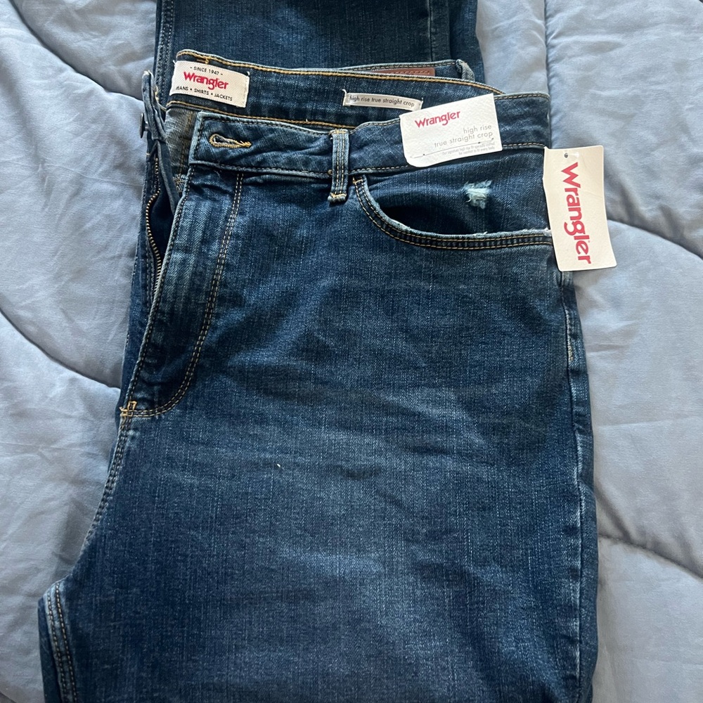 Wrangler Women's Dark Blue Straight Leg Jeans